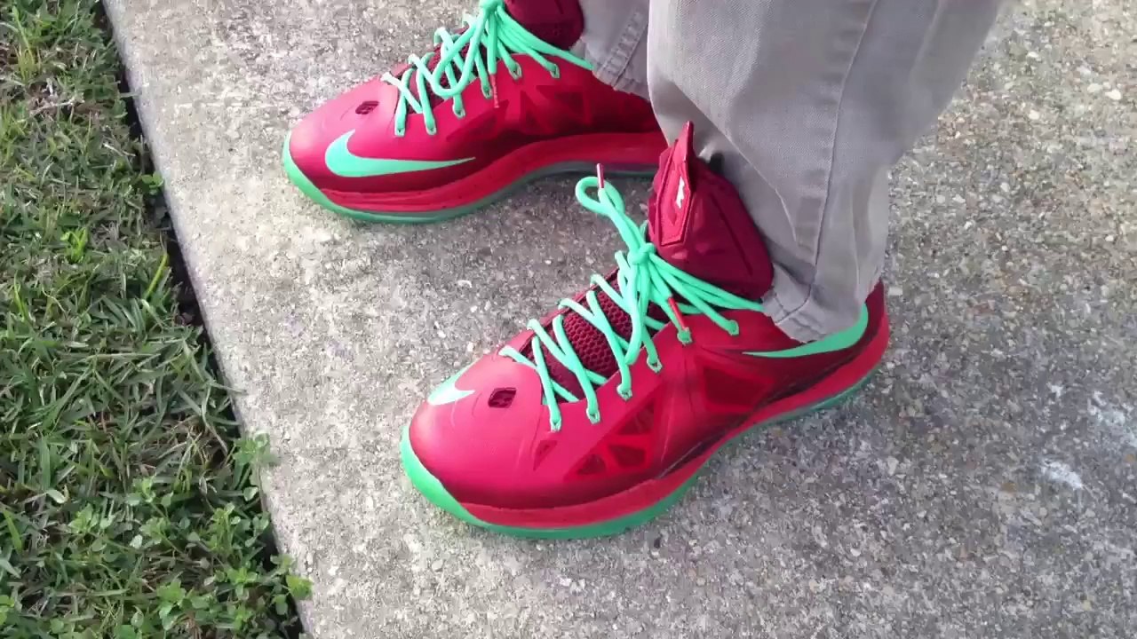 Cheap Lebron James Shoes Free Shipping,Cheap Nike lebron x 10 christmas on feet
