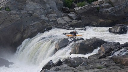 Competitive kayakers paddle Great Falls