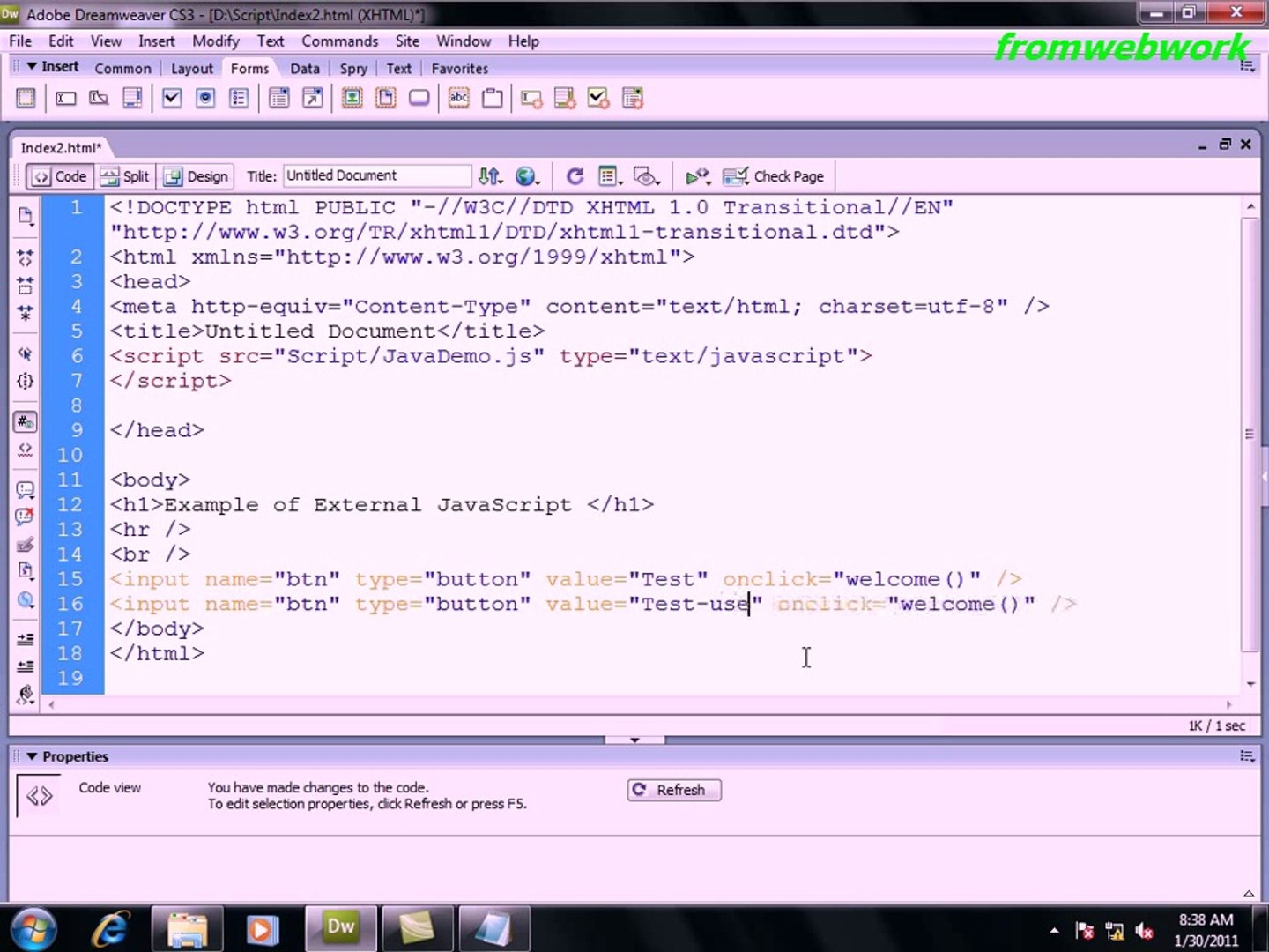 External Java Script