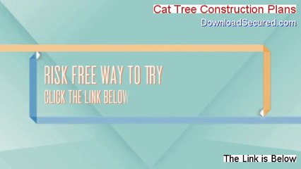 Cat Tree Construction Plans Free Download (Instant Download 2014)