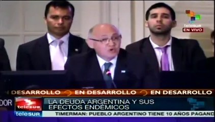 Argentina no aceptará la extorsión de fondos buitre: Timerman