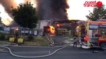 incendie magasin M Bricolage de Bain de Bretagne