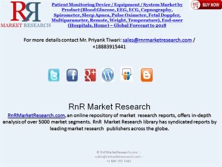 2018 Patient Monitoring Device/Equipment/System Market (ECG, Capnography, Pulse Oximeter, Fetal Doppler)
