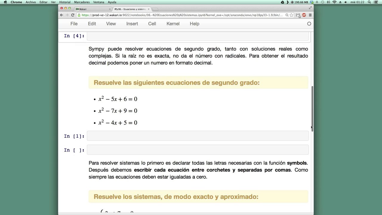 06 Python y Matemáticas. Ecuaciones y sistemas
