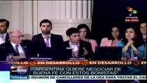 Argentina dispuesta a pagar su deuda, en condiciones justas: Kicillof