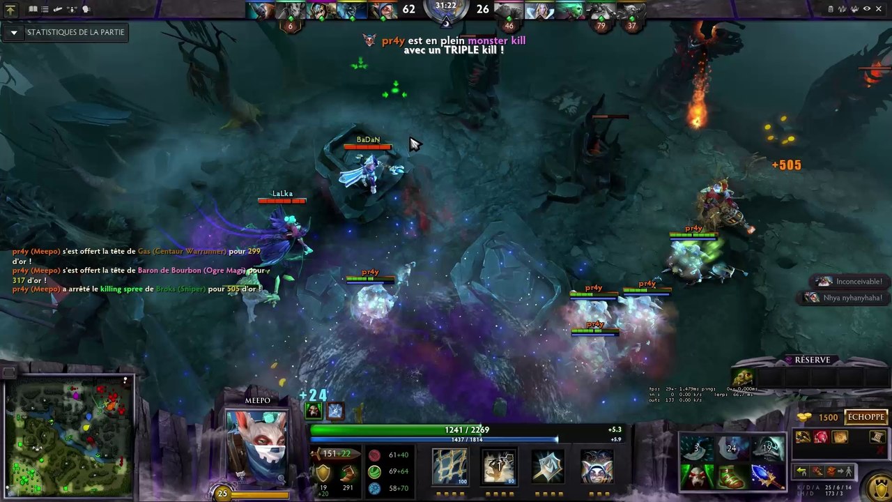 [Dota2] Meepo rampage (right clic)