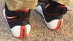 Cheap Lebron Shoes,Cheap Nike zoom lebron 4 iv black red bred on feet