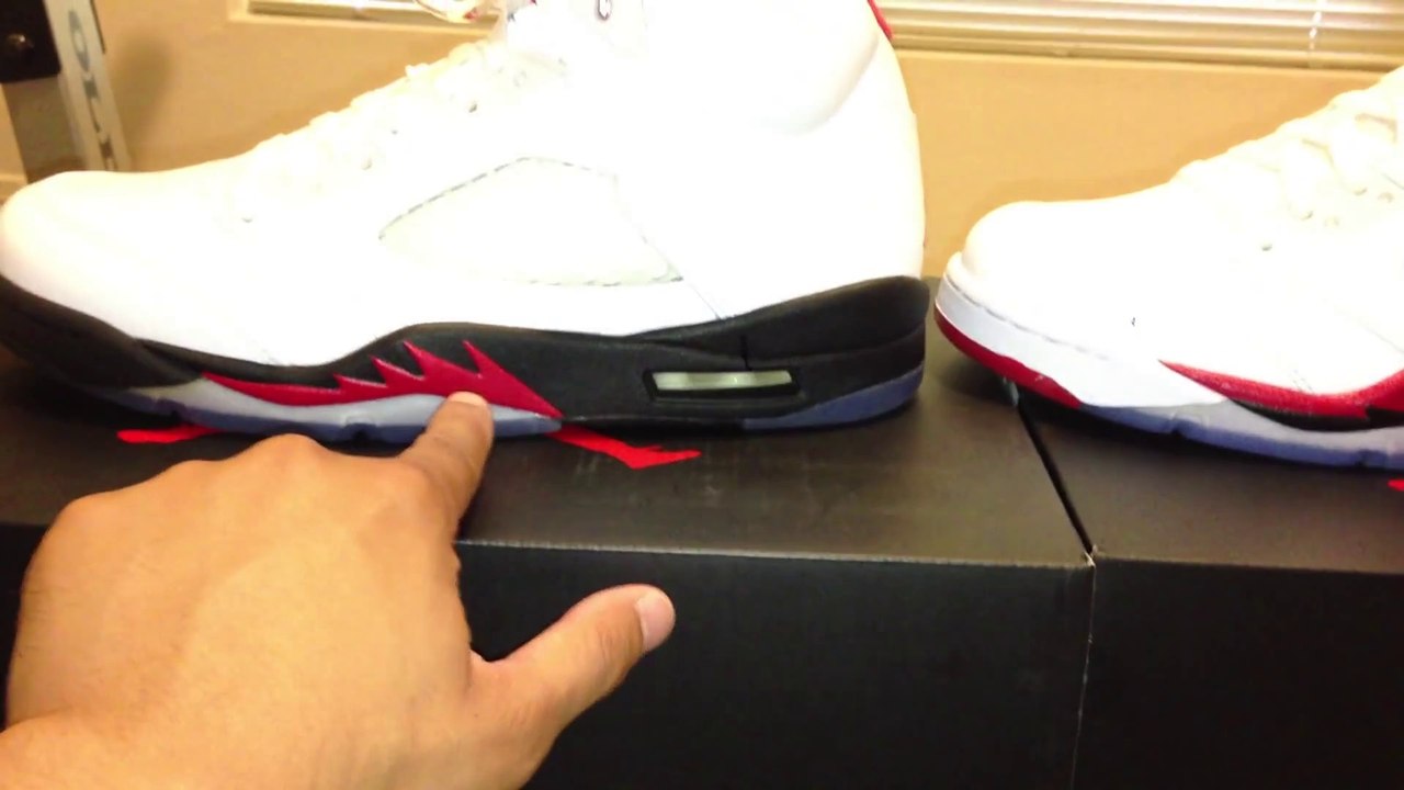 Cheap Air Jordan Shoes Free Shipping,Jordan Fire Red 5 3M vs Black Tongue