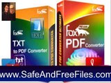 Download FoxPDF TXT to PDF Converter 3.0 Serial Number Generator Free
