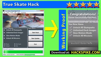 True Skate Piratage Unlock All Skateparks, Unlock All Missions
