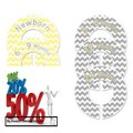 Best Price Yellow Gray Chevron #26 Baby Closet Dividers Girl or Boy Clothes Organizers Set of 6 Review