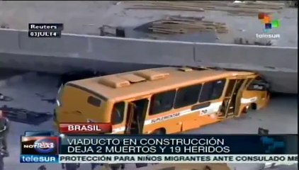 Brasil: viaducto en construcción deja dos muertos y 19 heridos