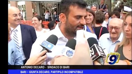 Bari | Giunta Decaro, Partiplo incompatibile