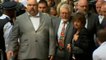 Rolf Harris arrives at court for sentencing over sex assaults