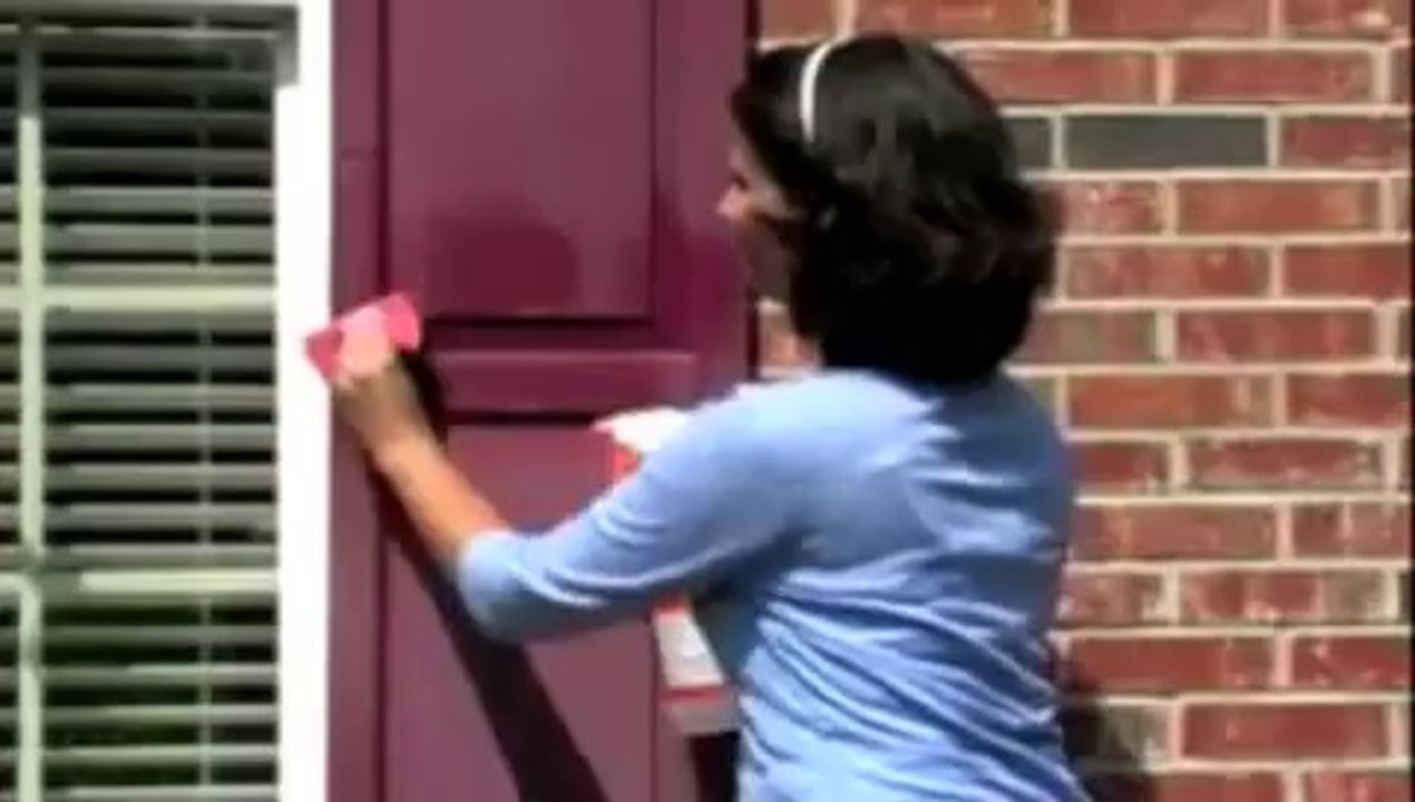 How to clean vinyl shutters for Restoration with Shutter Renu video