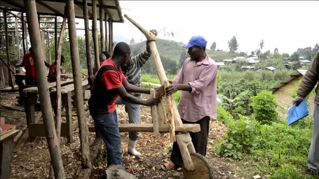 Holzroller als alleskönner: chukudus im kongo