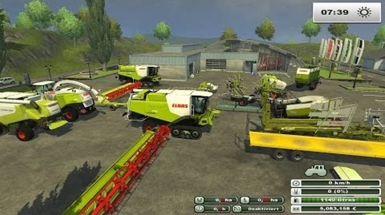 farming simulator 2013 claas land pleins de  claas au boulot (présentation des mods claas)