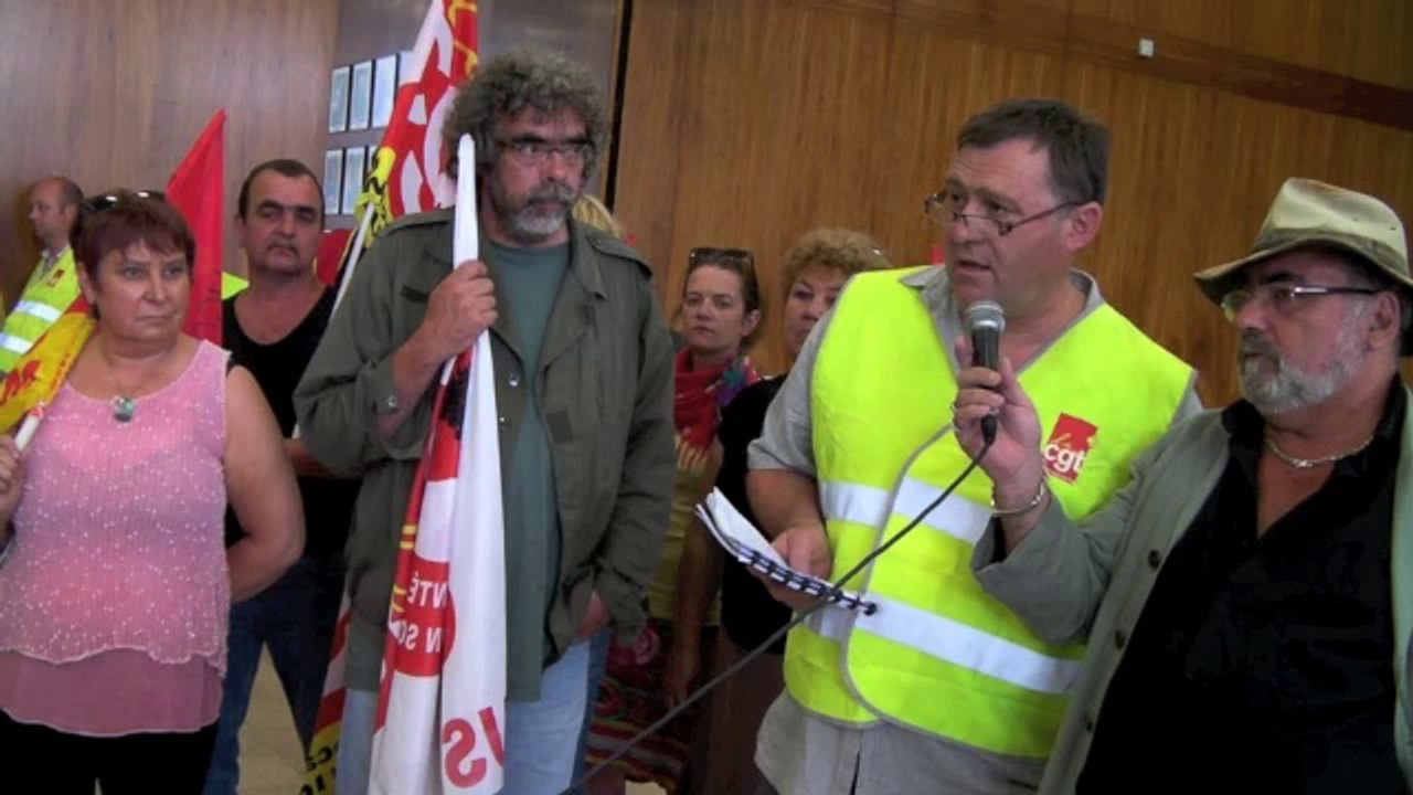 Intervention de la CGT avant le conseil d'Agglo