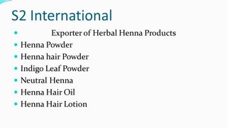 S2international : Herbal henna products exporters