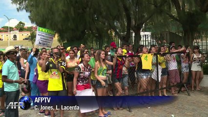 O carinho dos torcedores com a seleção em Fortaleza