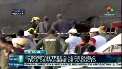 Colapsa viaducto en Belo Horizonte, Brasil, hay 2 muertos