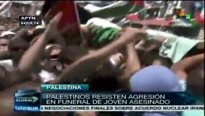 Agreden policías de Israel a dolientes del joven palestino asesinado