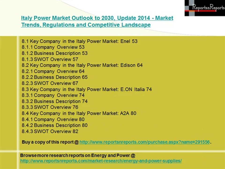 Italy Power Market 2030