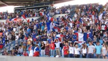 Villeneuve-d'Ascq : La Marseillaise avant le match France - Allemagne au Stadium Lille métropole.