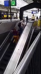 this is why you dont run against an elevator