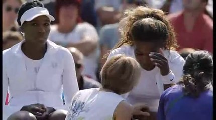 Drama at Wimbledon as Serena Williams breaks down on court and is forced to quit doubles match