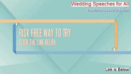 Wedding Speeches for All Reviews (See my Review 2014)