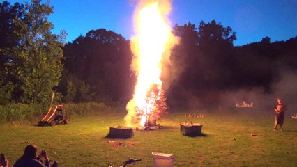 Burning our dried Christmas tree on Independence Day!
