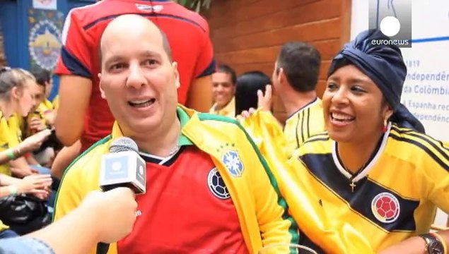 Los brasileños celebran la clasificación de la Canarinha para semifinales