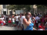 Napoli - La protesta dei genitori contro mancato finanziamento delle colonie estive -1- (04.07.14)