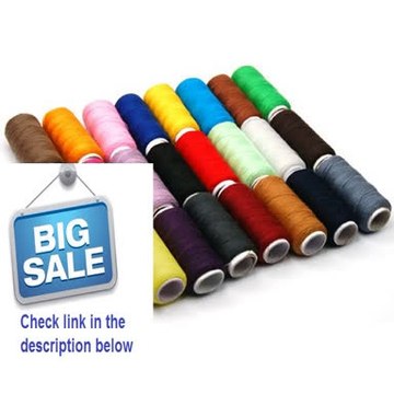 Best Deals HM 24 Assorted Spools Polyester Sewing Thread Full Size 200 Yds Per Unit Review