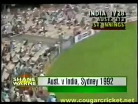 Shane Warne Bowls Career First Ball In Test Cricket 1992 Syd