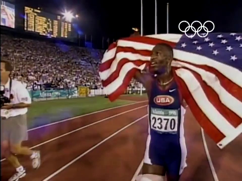 Olympic Games 1996 Atlanta - Athletics 200m Mens Final - Michael Johnson Gold & World Record
