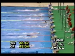 Olympic Games 1988 Seoul - Swimming 100m Freestyle Mens Final - Matt Biondi wins Gold