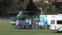 Neymar lascia l'ospedale in elicottero