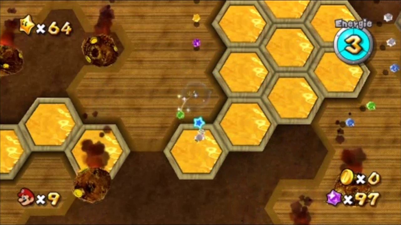 Super Mario Galaxy - Ruche d'escalade - Étoile : Toujours plus haut, Mario abeille !