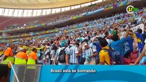 'Brasil está se borrando', cantam argentinos em Brasília