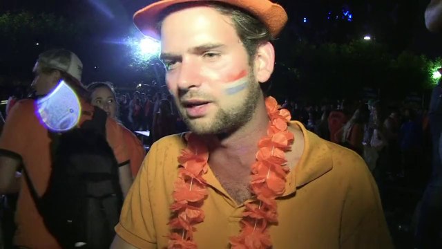 Hinchas holandeses en júbilo por clasificación