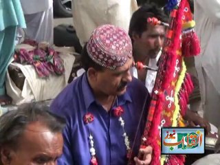 Protest against Director Culture Department Manzoor Kanasro by Sindh Fankar Welfare Association District Thatta