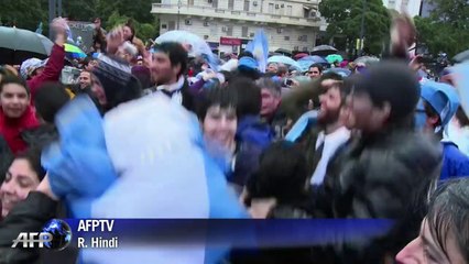 Mondial-2014: la joie des supporteurs à Buenos Aires