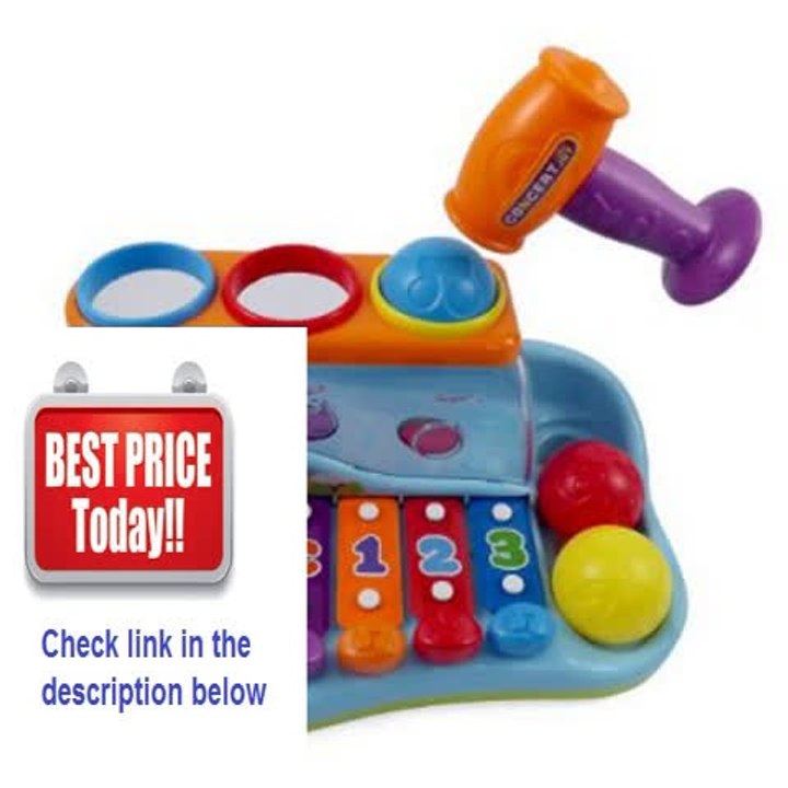 Discount Rainbow Xylophone Piano Pounding Bench for Kids with Balls and Hammer Review