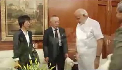 Tadashi Yanai Chairman of UNIQLO calls on Prime Minister Narendra Modi