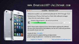 Full Untethered ios 7.1.2 jailbreak Final Launch by Evasion 1.0.9