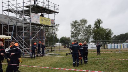 Epreuve rencontre européenne des jeunes pompiers à Dour