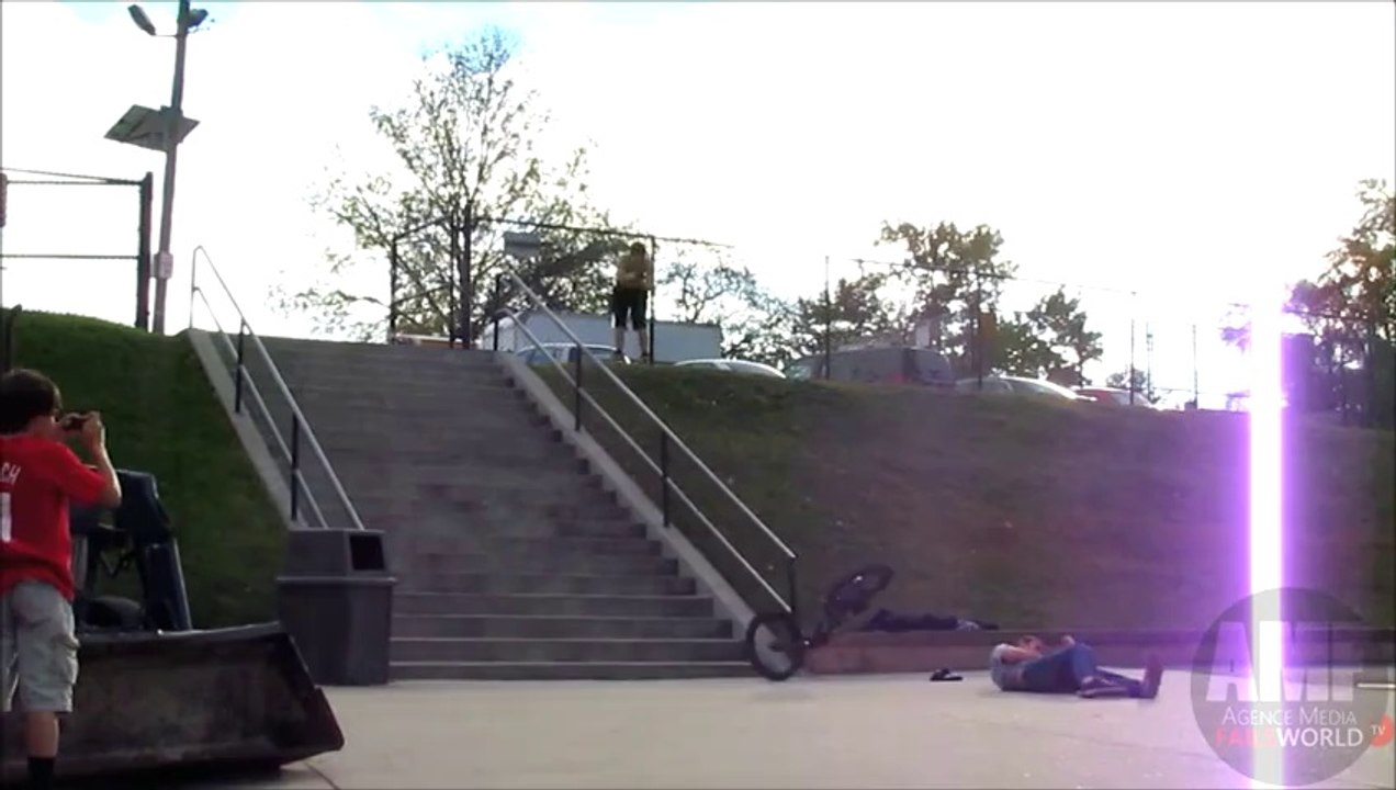 BMX grind faceplant - Fails World
