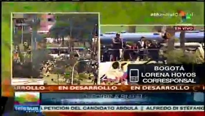 Miles de colombianos reciben a su selección de futbol para reconocerla